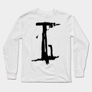 Dark and Gritty Letter I from the alphabet Long Sleeve T-Shirt